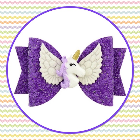 🦄New🦄 2/$10🦄Unicorn Bowknot Hairpin🦄 - Picture 1 of 4